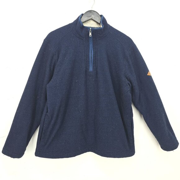 Orvis Men's 1/4 Zip Fleece Lined Men's Medium Pullover Sweater Jumper - Picture 2 of 8
